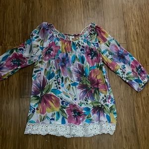 Spense Watercolor Floral Top